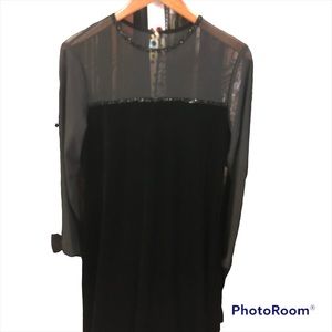 Jessica Howard vintage, beaded, velvet floor length dress